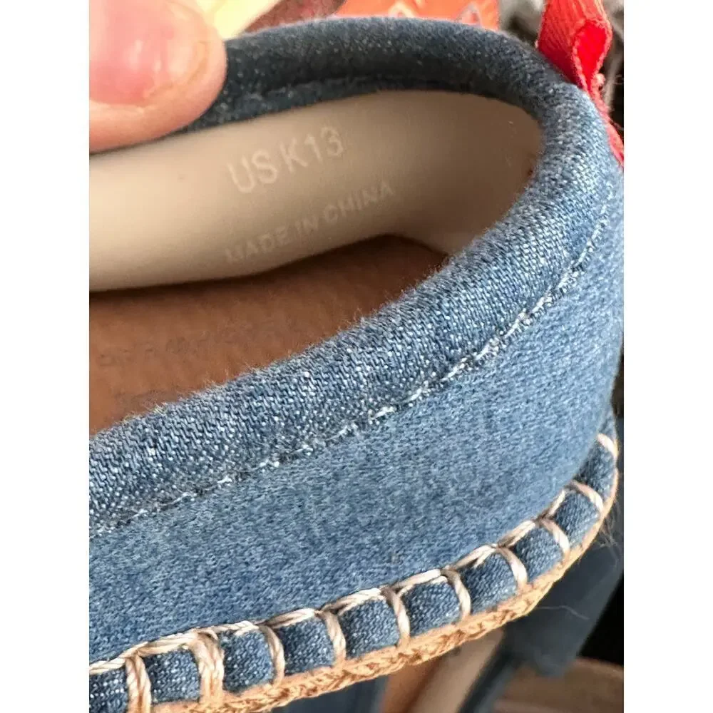 Sea Star Beachwear Girl Blue Beachcomber Espadrille Casual Shoes Size 13
